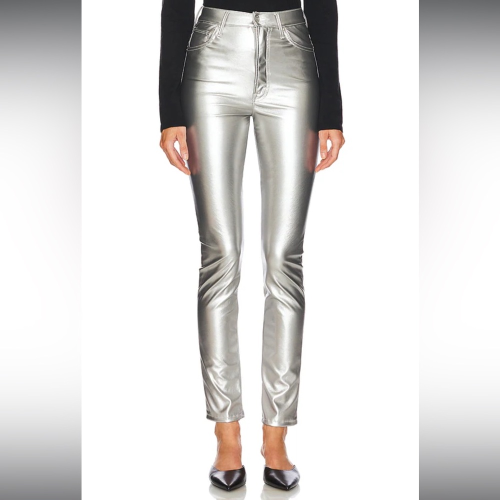 MOTHER high waisted rail skimp silver dagger